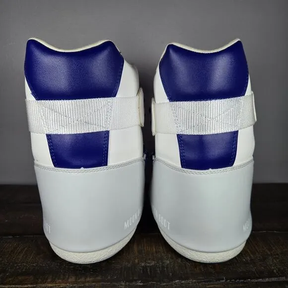 Tecnica Moon Boots Sneaker High Top Womens Size 9.5/10 White Blue Snow Boots
