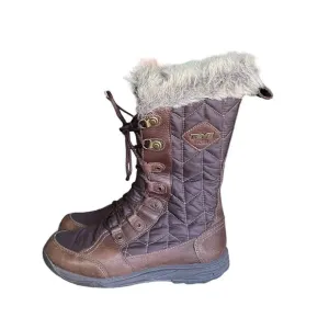 Teva Women's Size 5.5 Brown Waterproof Faux Fur Winter Rain Casual Leather Boots