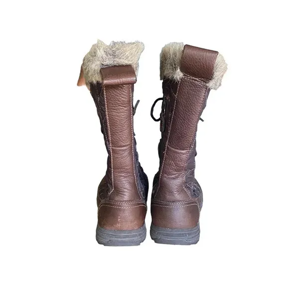 Teva Women's Size 5.5 Brown Waterproof Faux Fur Winter Rain Casual Leather Boots
