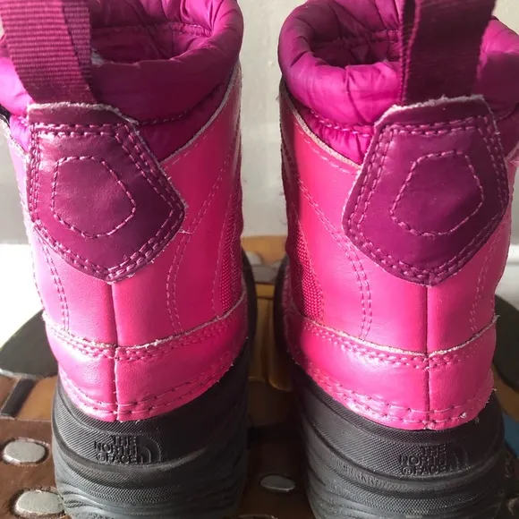 The North Face Pink and Black Winter Boots