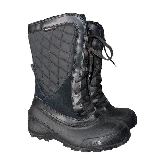 The North Face Thermoball Waterproof Leather Snow Ski Sledding Boots Girl's 4