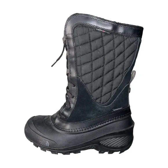 The North Face Thermoball Waterproof Leather Snow Ski Sledding Boots Girl's 4