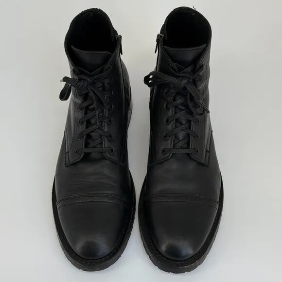 Thursday Mens Boots Everyday Captain 11.5 Black Classic Leather Cap Toe Handmade