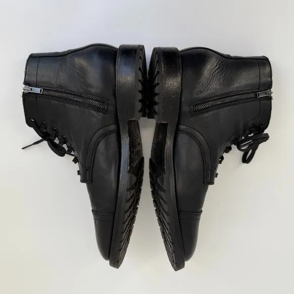 Thursday Mens Boots Everyday Captain 11.5 Black Classic Leather Cap Toe Handmade