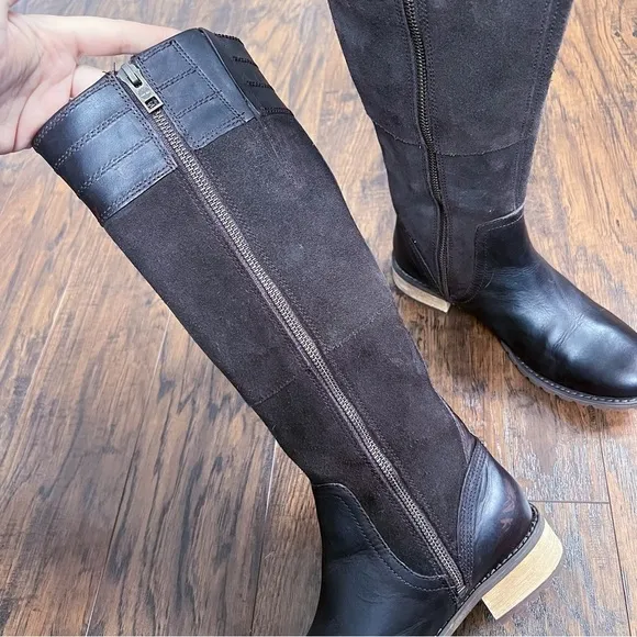 Timberland • Bethel Heights boot chocolate brown leather suede riding wide calf