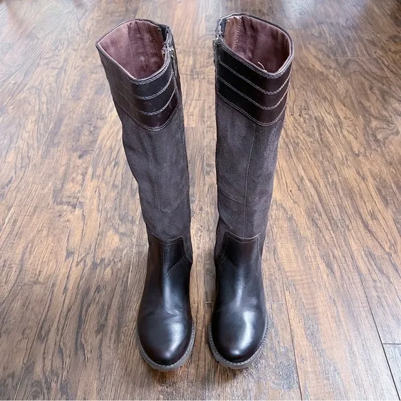 Timberland • Bethel Heights boot chocolate brown leather suede riding wide calf