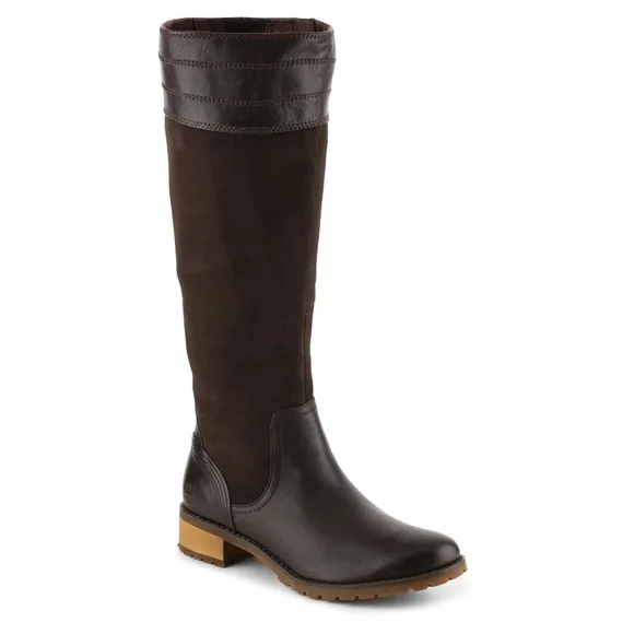 Timberland • Bethel Heights boot chocolate brown leather suede riding wide calf