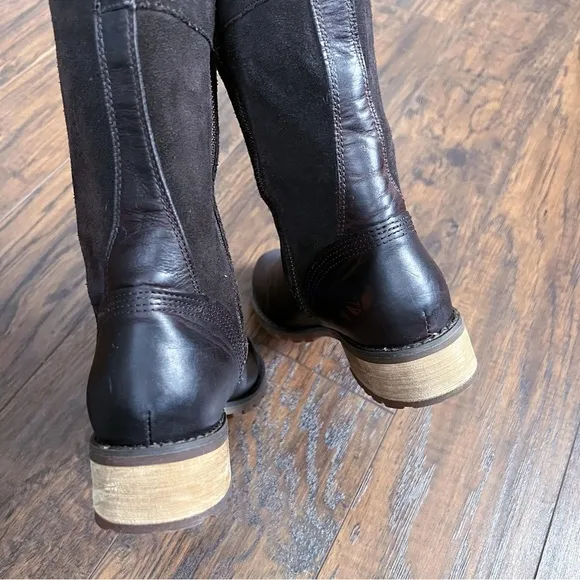 Timberland • Bethel Heights boot chocolate brown leather suede riding wide calf