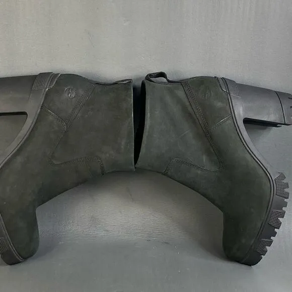 Timberland black leather boot shoes womens size  10