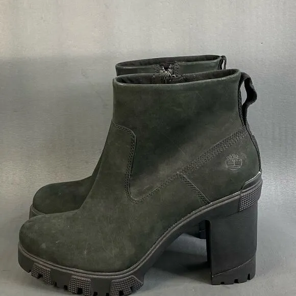 Timberland black leather boot shoes womens size  10