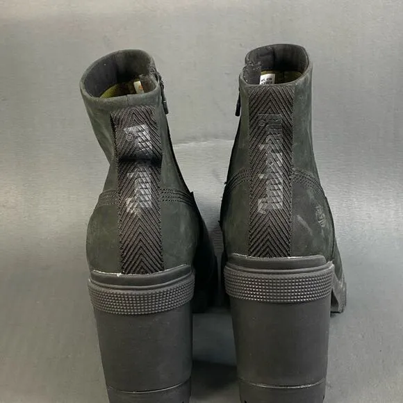 Timberland black leather boot shoes womens size  10
