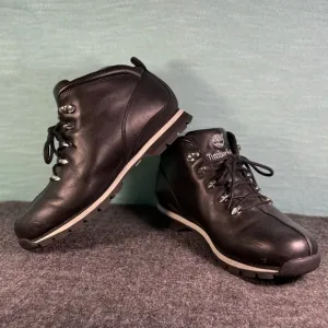 Timberland Black Leather Hiking Boots Waterproof‎ All-Weather Size 9.5M