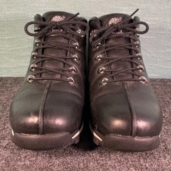Timberland Black Leather Hiking Boots Waterproof‎ All-Weather Size 9.5M