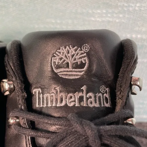 Timberland Black Leather Hiking Boots Waterproof‎ All-Weather Size 9.5M