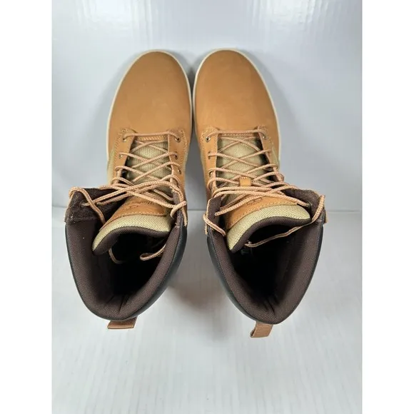 Timberland Davis Square Leather Fabric Boot Wheat Nubuck Size 12 TB 0A2HE2 231