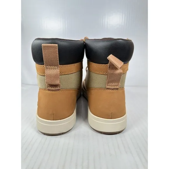 Timberland Davis Square Leather Fabric Boot Wheat Nubuck Size 12 TB 0A2HE2 231