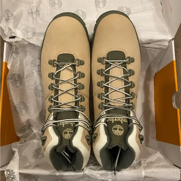 Timberland Euro Hiker Light Beige Ankle Boots Bootie Shoes 8, 9, 10 NEW