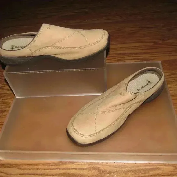 TIMBERLAND Leather Mules Smartwool Insoles Men’s Slip-On Mules Shoes Size 15M