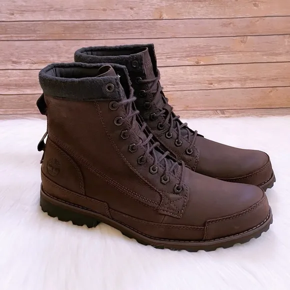 Timberland Men’s Originals 6” Warm Lined Brown Leather Boots
