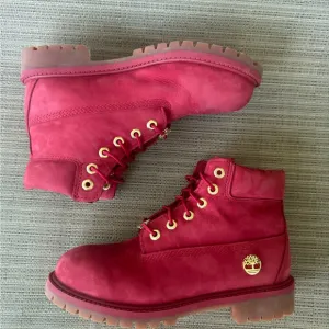 Timberland Premium Boots Dark Red Gold Nubuck GS Youth Sz:3Y TB0A42RR F41