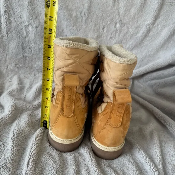 Timberland Sherpa Lined Lace Up Tan Winter Boots Men’s Size 10