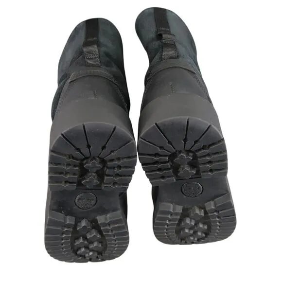 Timberland Shoes Womens 7 Boots Combat Fashion Jayne Teddy Fleece Foldover Black