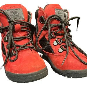 TIMBERLAND TODDLER 6-INCH FIELD BOOTS Size 8.5 Burgundy Color