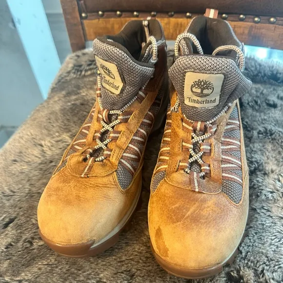 Timberland Wide Mount Maddsen Leather Mid Ankle Hiking Boots, Size 8.5