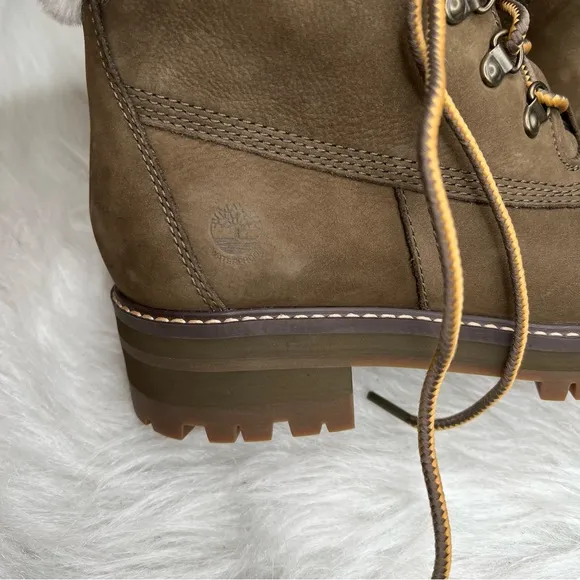 Timberland Women's Courmayeur Valley 6&quot; Boots Olive Nubuck Size 9