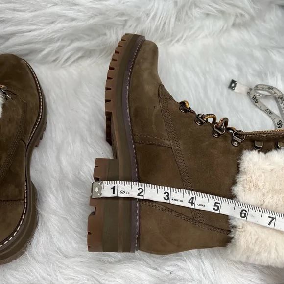 Timberland Women's Courmayeur Valley 6&quot; Boots Olive Nubuck Size 9