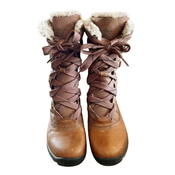 TIMBERLAND MOUNT HOPE MID WATERPROOF SNOW BOOTS Brown Leather size 7