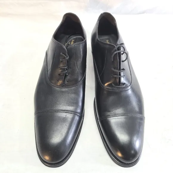 To Boot New York Men's Oxfords Size 9.5 Aidan Black Leather Cap Toe New