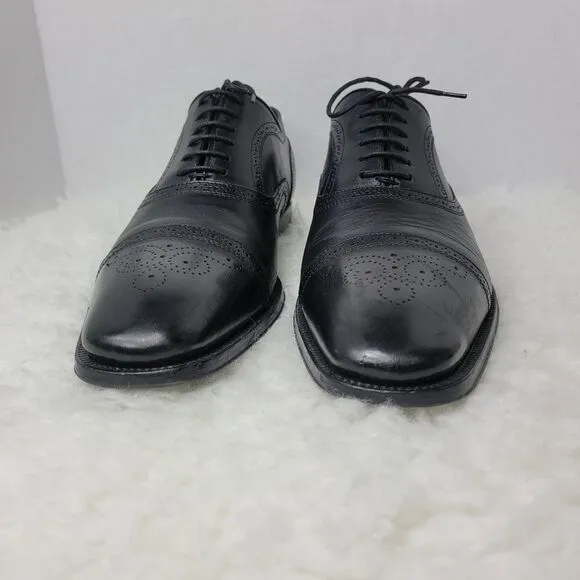 To Boot New York  Mens Shoes Size 10.5 Medallion Cap Toe Black Leather Oxford