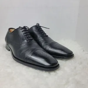 To Boot New York  Mens Shoes Size 10.5 Medallion Cap Toe Black Leather Oxford