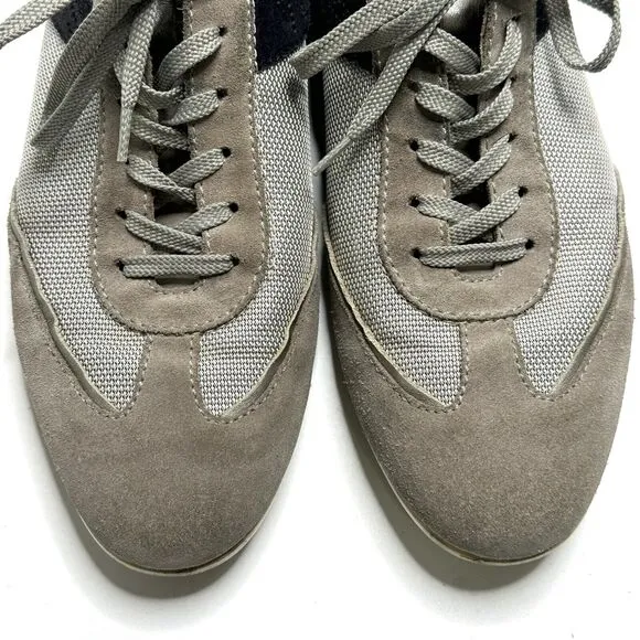 TOD'S Shoes Men’s Size 7.5, US 9 beige Black Suede Leather Italy Italian