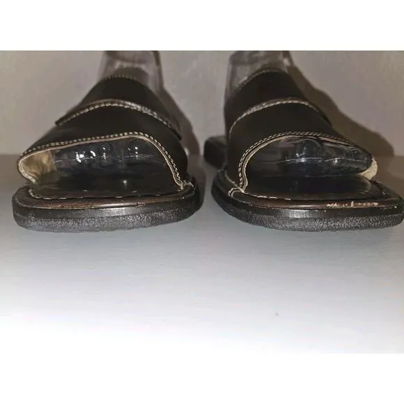 Tommy Bahama Men's Vero Beach Slide Sandals Espresso Brown Premium Leather Sz 11