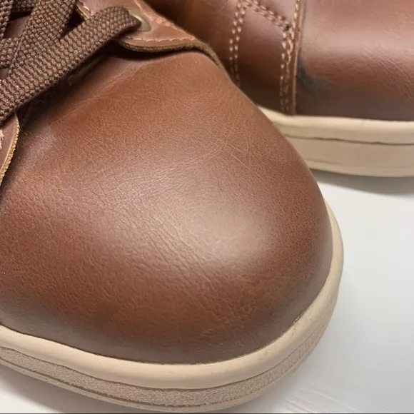 Tommy Hilfiger brown leather sneakers