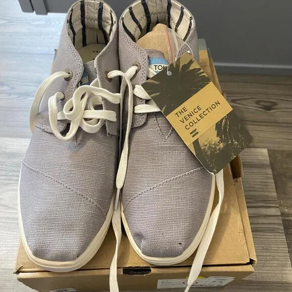 Toms Size 9.5 Comfort Shoes Women's Bota Morning Canvas Shoes Gray