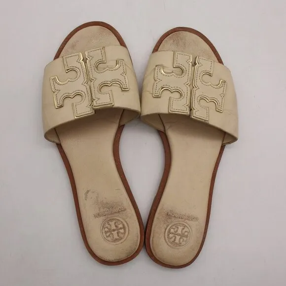 Tory Burch Double T Women's 5 M Sport Slide Sandal Lightweigt Casual Shoes
