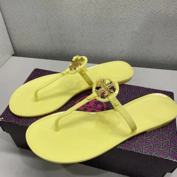 Tory Burch Mini Miller Sandals – Women’s Size 8 – Yellow – Open Box