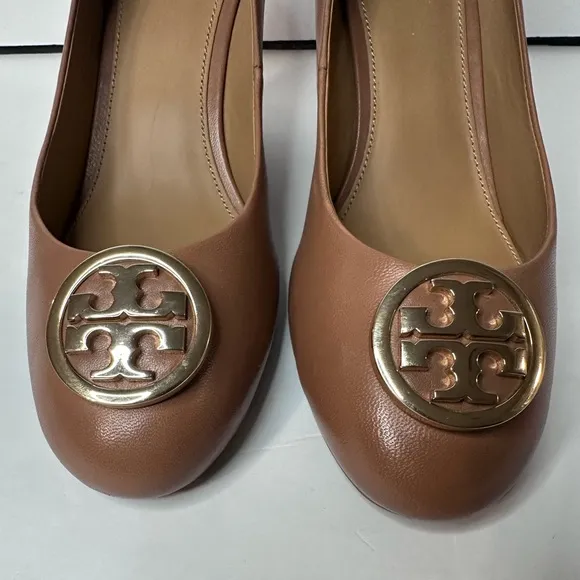 Tory Burch Women's Brown Leather Wedges Sz.8.5