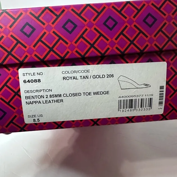 Tory Burch Women's Brown Leather Wedges Sz.8.5
