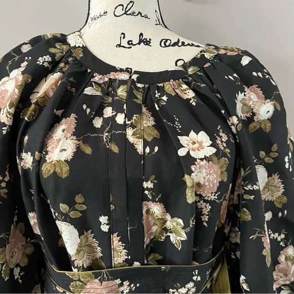Tuckernuck midnight garden floral Lyles maxi dress Ladies size xl black