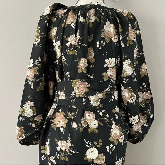 Tuckernuck midnight garden floral Lyles maxi dress Ladies size xl black