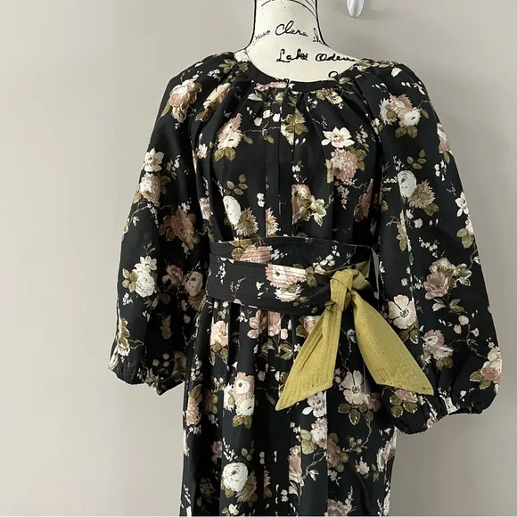 Tuckernuck midnight garden floral Lyles maxi dress Ladies size xl black