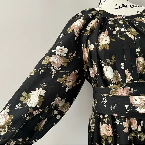 Tuckernuck midnight garden floral Lyles maxi dress Ladies size xl black