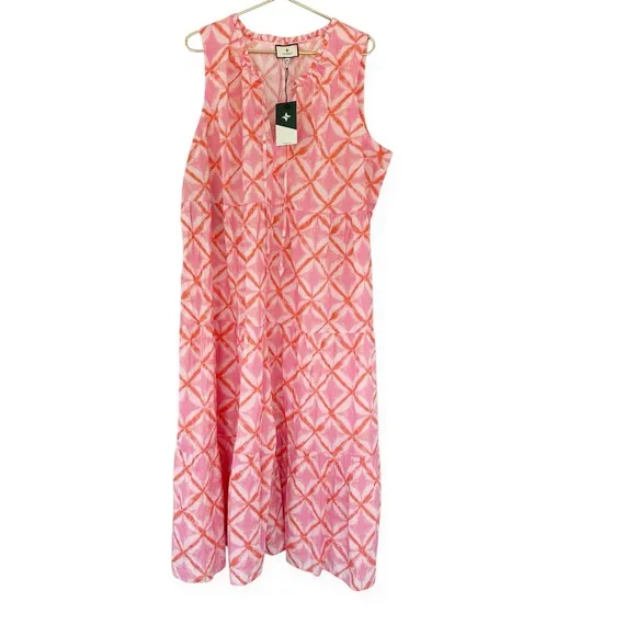 Tuckernuck | Tnuck Beach • Pink Diamond Tie Dye Salty Paloma Caftan