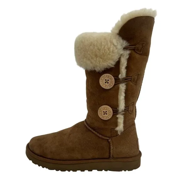 UGG Australia Bailey Triple Button 1873 Chestnut Sheepskin Boots