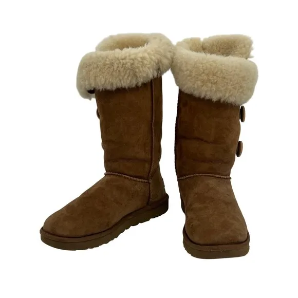 UGG Australia Bailey Triple Button 1873 Chestnut Sheepskin Boots