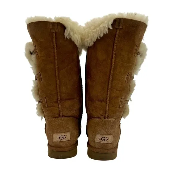 UGG Australia Bailey Triple Button 1873 Chestnut Sheepskin Boots